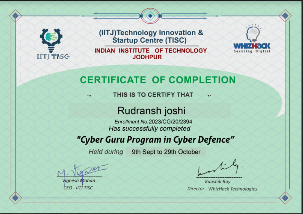 Cyber Guru Certificate in cybersecurity fundamentals